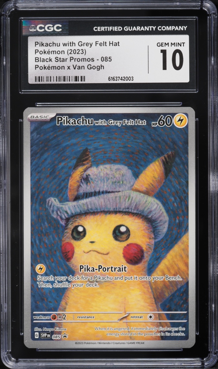 2023 Pokemon SV Promo Van Gogh Full Art Pikachu With Grey Felt Hat #85 CGC 10 GEM MINT