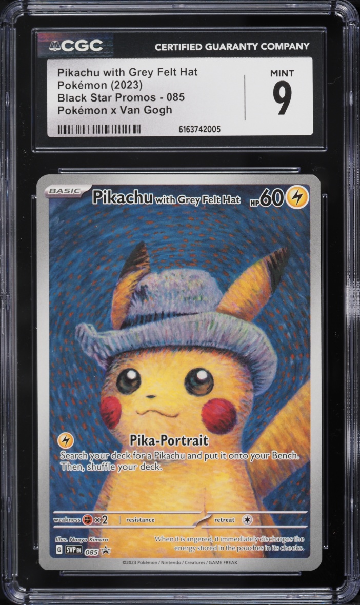 2023 Pokemon SV Promo Van Gogh Full Art Pikachu With Grey Felt Hat #85 CGC 9 MINT