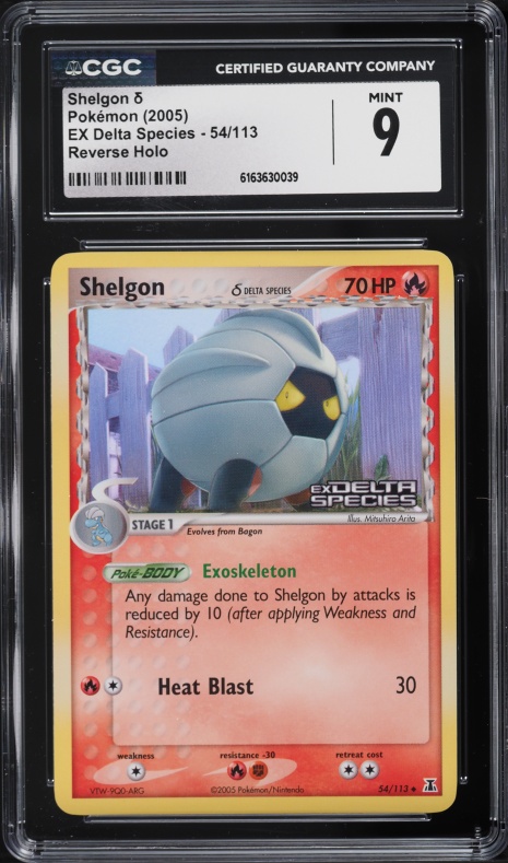 2005 Pokemon EX Delta Species Reverse Holo Shelgon #54 CGC 9 MINT