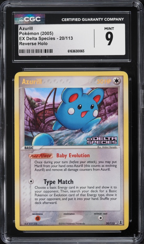 azurill pokemon card 2003 Topps Advanced - [Base] - Silver Foil #15 Rare Retreat cost Pokemon Azurill 59
