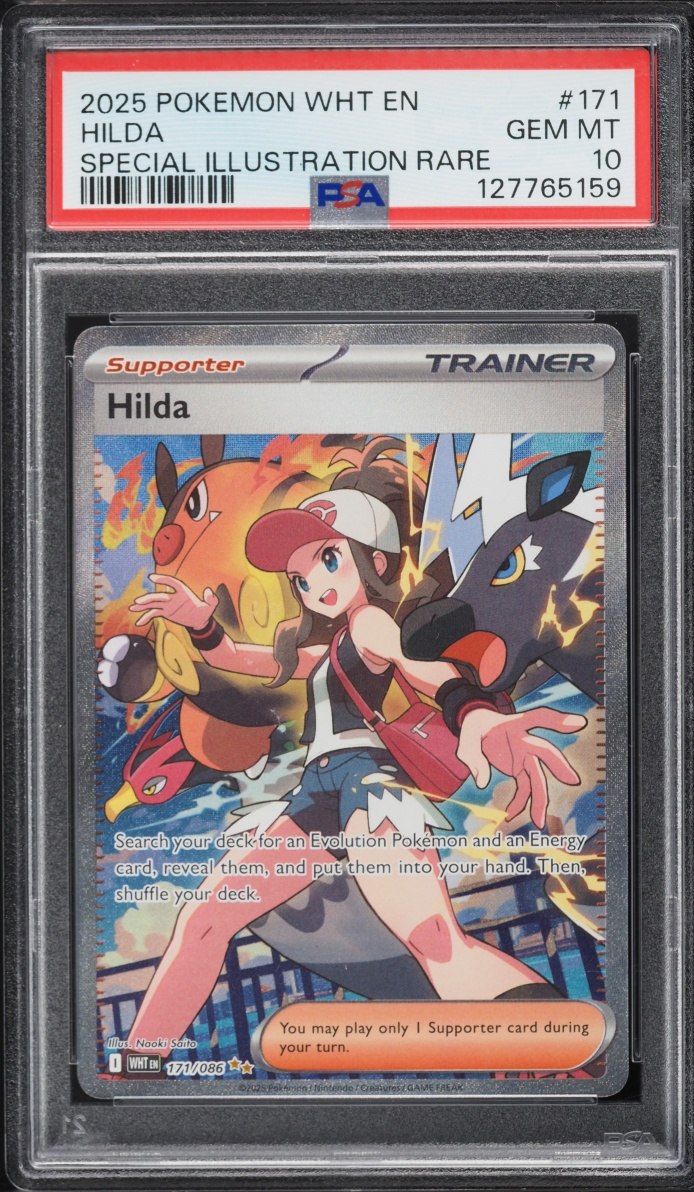 2025 Pokemon Scarlet & Violet White Flare SIR Hilda #171 PSA 10 GEM MINT