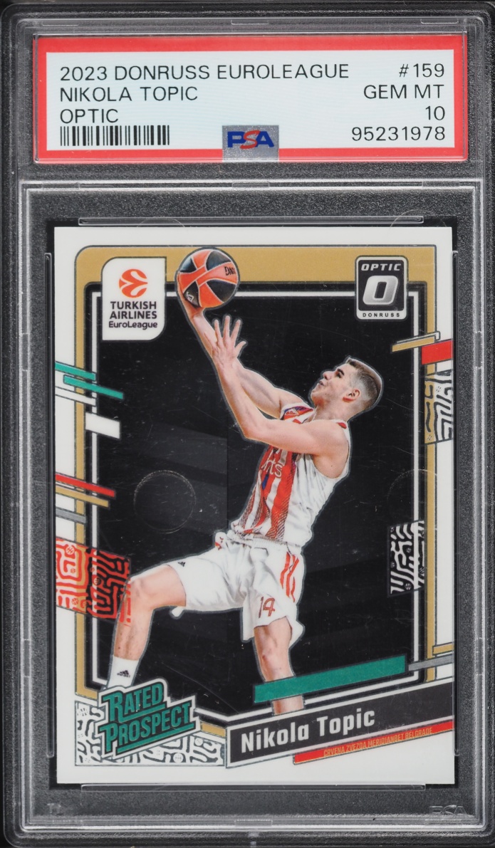 2023 Donruss Optic EuroLeague Nikola Topic ROOKIE #159 PSA 10 GEM MINT