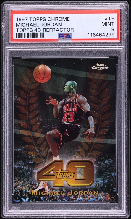 1997 Topps Chrome 40 Refractor Michael Jordan #T5 PSA 9 MINT