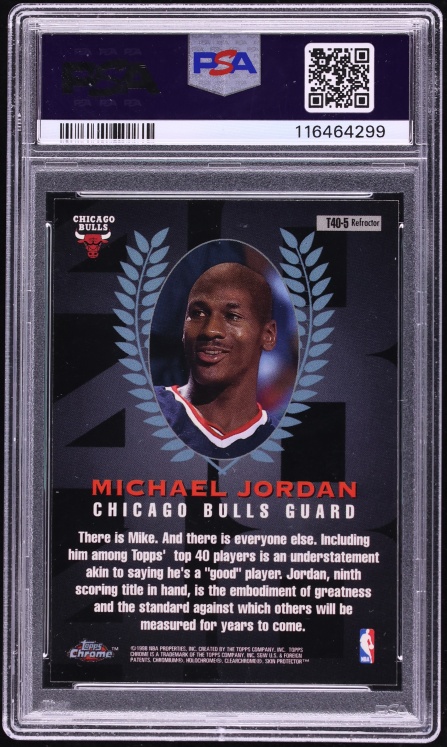 1997 Topps Chrome 40 Refractor Michael Jordan #T5 PSA 9 MINT
