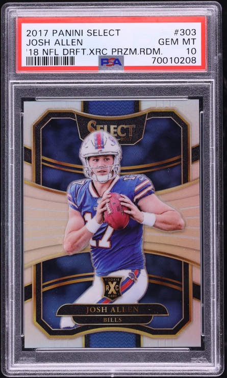 2017 Select XRC Silver Prizm Josh Allen ROOKIE #303 PSA 10 GEM MINT