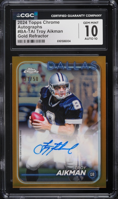 1989 Score Football Troy Aikman ROOKIE #270 BGS 8.5 NM-MT+ on