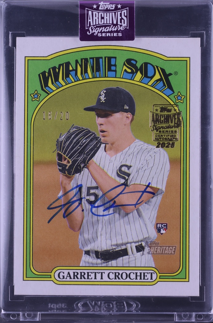 2025 Topps Archives Signature '21 Heritage High Number Garrett Crochet AUTO /20 #537 CGC AUTH