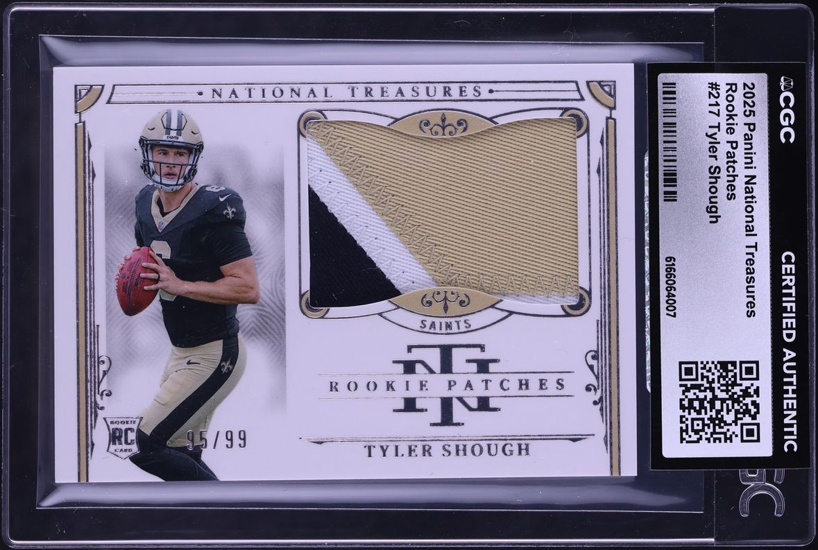 2025 National Treasures Tyler Shough ROOKIE PATCH /99 #217 CGC AUTH
