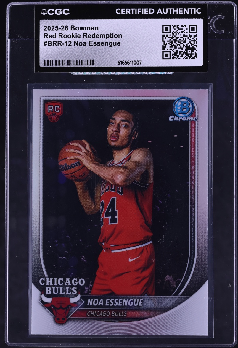 2025 Bowman Red Redemption Noa Essengue ROOKIE #BRR-12 CGC AUTH