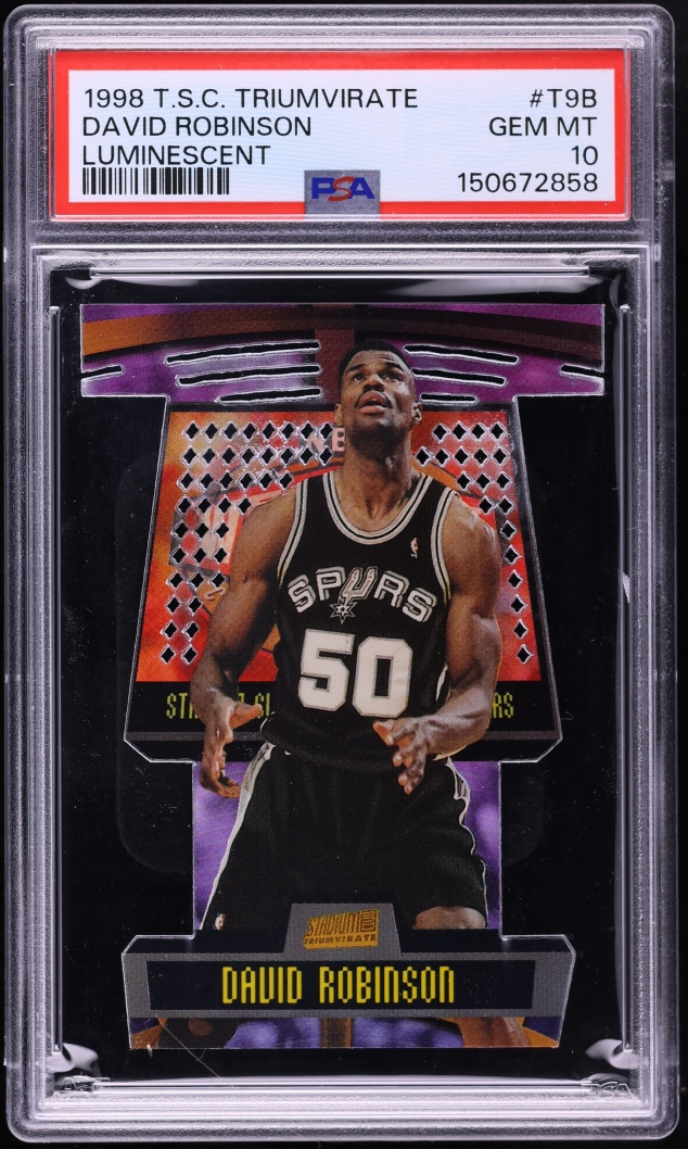 1998 Stadium Club Triumvirate Luminescent David Robinson #T9B PSA 10 GEM MINT