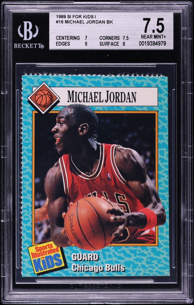 1989 Sports Illustrated For Kids Michael Jordan #16 BGS 7.5 NRMT+