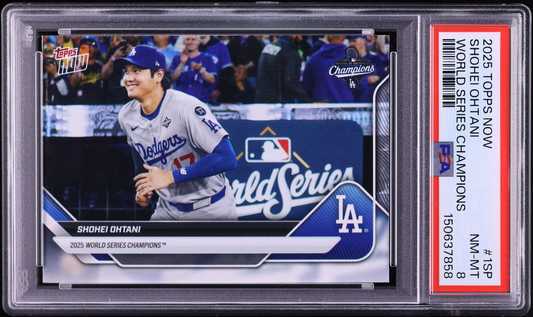 2025 Topps Now World Series Champions Shohei Ohtani #WS-1SP PSA 8 NM-MT