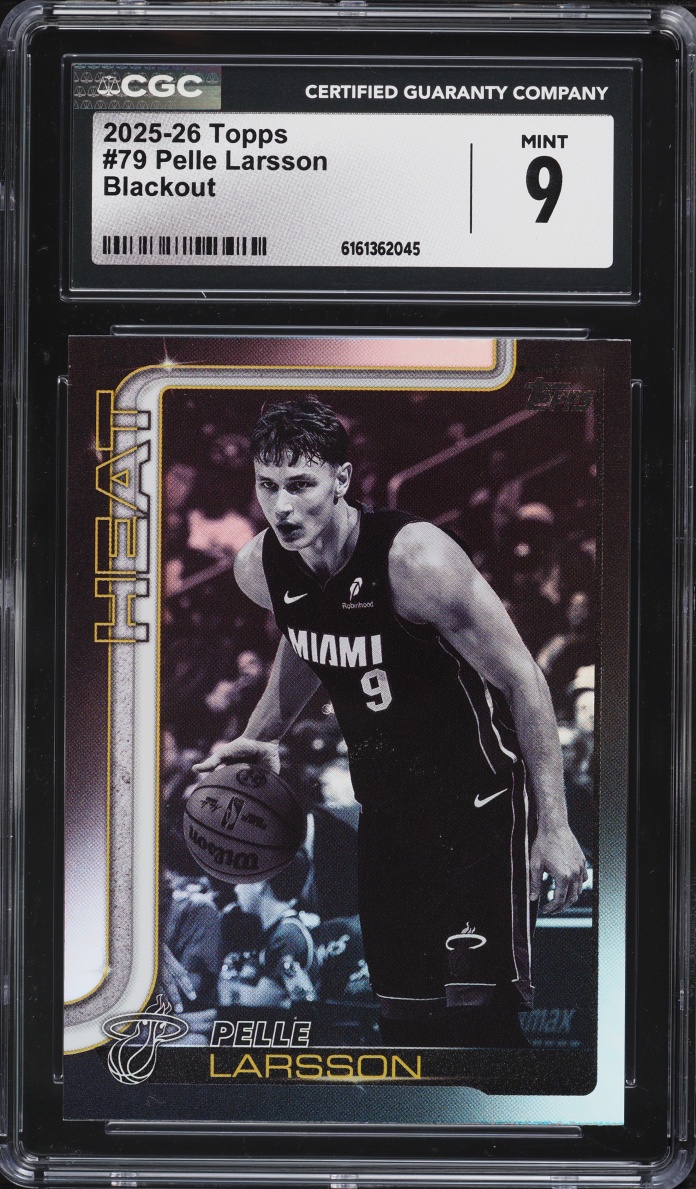 2025 Topps Blackout Pelle Larsson #79 CGC 9 MINT