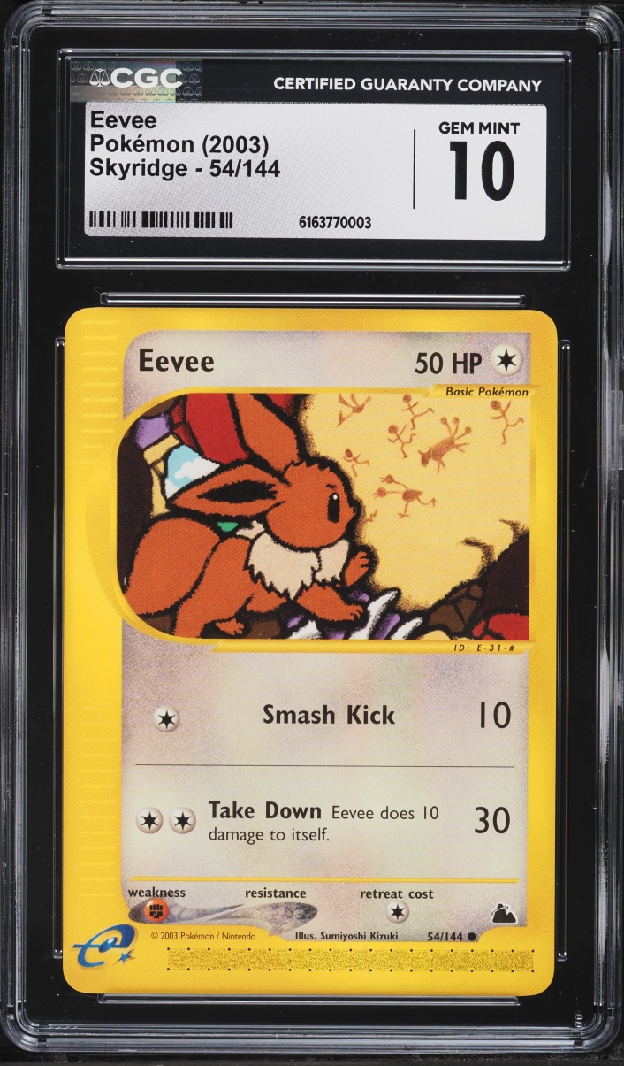2003 Pokemon Skyridge Eevee #54 CGC 10 GEM MINT