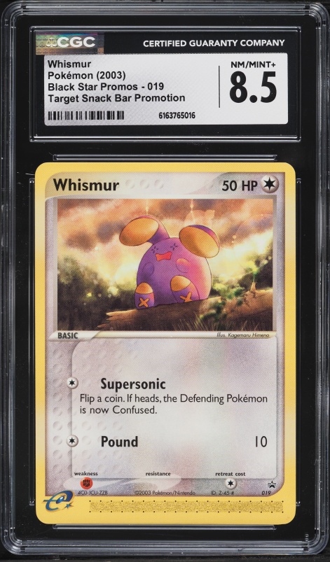 2003 Pokemon EX Black Star Promo Target Snack Bar Whismur #19 CGC 8.5 NM-MT+