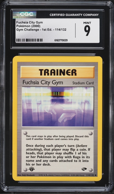 2000 Pokemon Gym Challenge 1st Edition Fuchsia City Gym #114 CGC 9 MINT