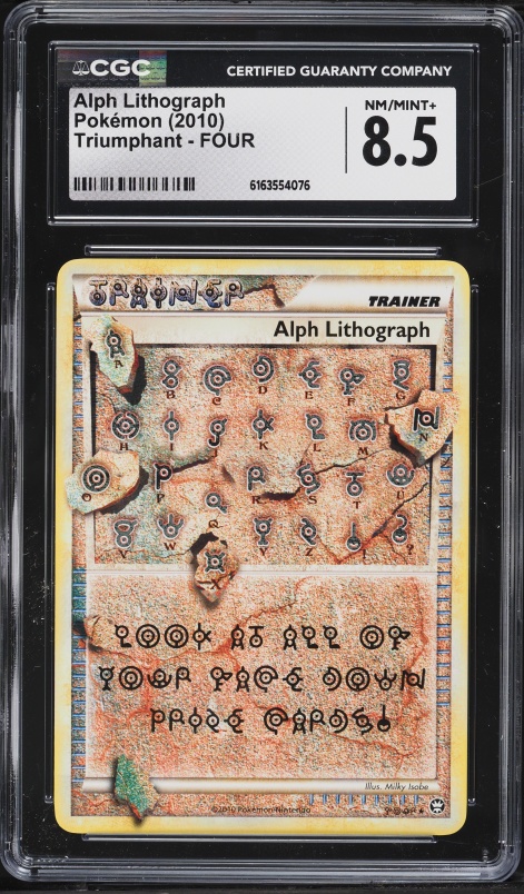 2010 Pokemon Triumphant Alph Lithograph #4 CGC 8.5 NM-MT+ on Fanatics  Collect