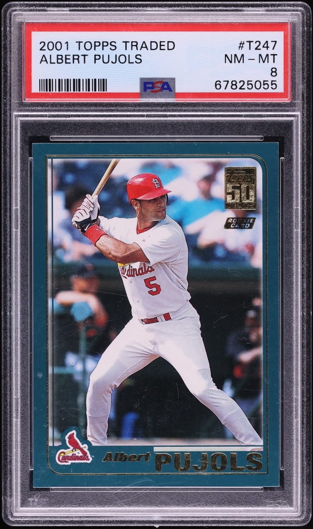 2001 Topps Traded Albert Pujols ROOKIE #T247 PSA 8 NM-MT