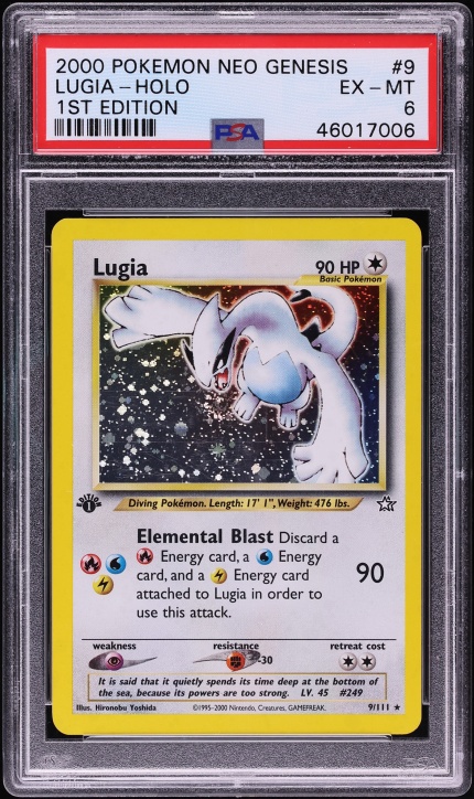 2000 Pokemon Neo Genesis 1st Edition Holo Lugia #9 PSA 8 NM-MT on Fanatics  Collect