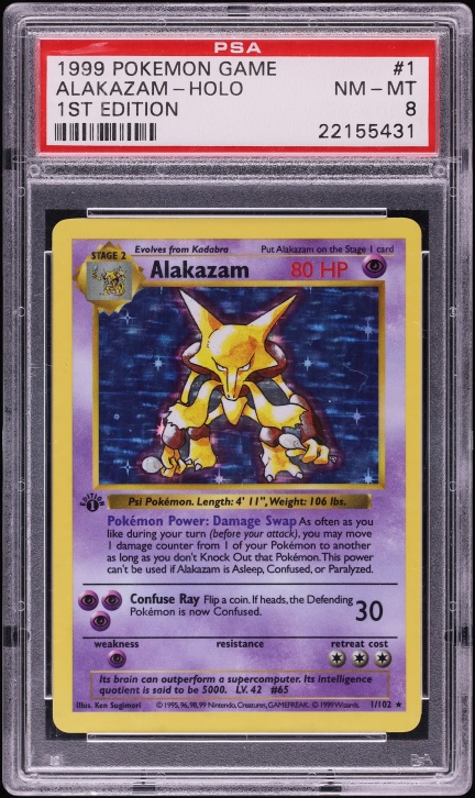 1999 Pokemon Spanish Base Set Holo Alakazam #1 PSA 10 GEM MINT on