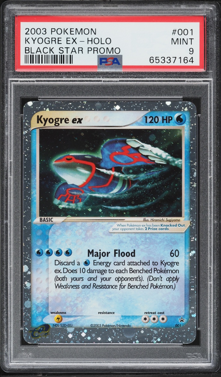 2003 Pokemon Ruby & Sapphire Challenge Promo Holo Kyogre EX #1 PSA 9 MINT