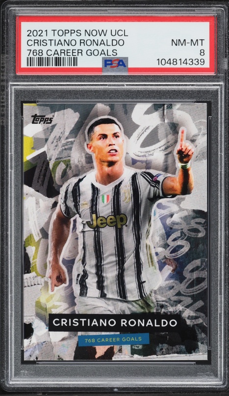 2021 Topps Now UEFA Champions League Cristiano Ronaldo #14 PSA 10