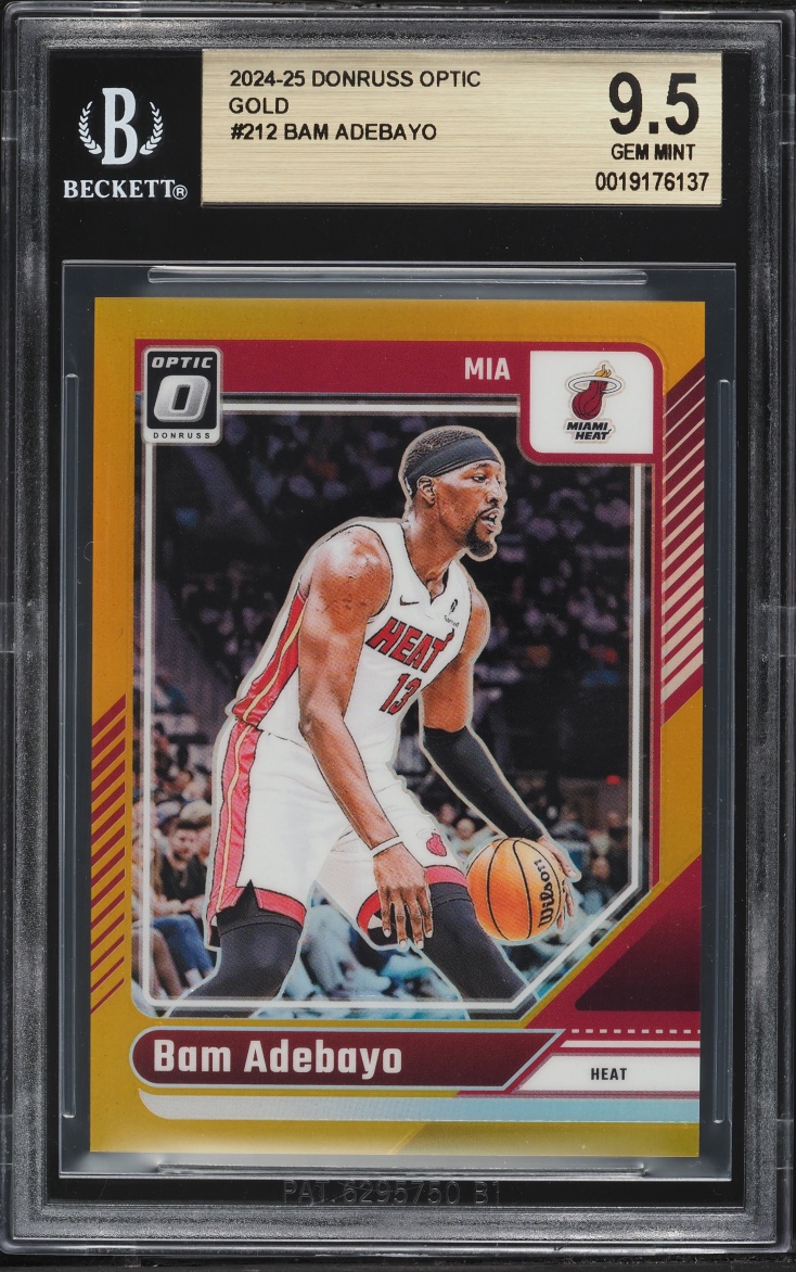 2024 Donruss Optic Gold Bam Adebayo /10 #212 BGS 9.5 GEM MINT