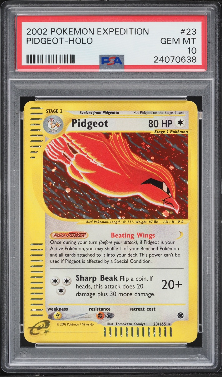 2002 Pokemon Expedition Holo Pidgeot #23 PSA 10 GEM MINT