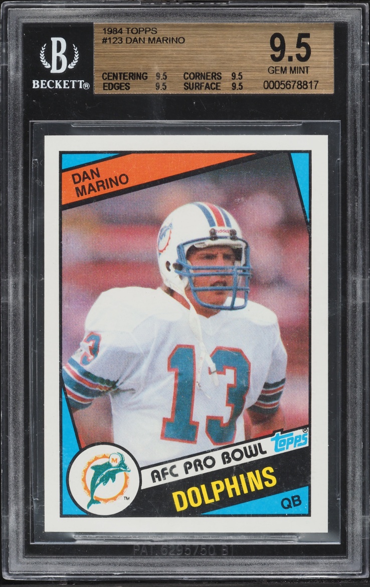 1984 Topps Football Dan Marino ROOKIE #123 BGS 9.5 GEM MINT