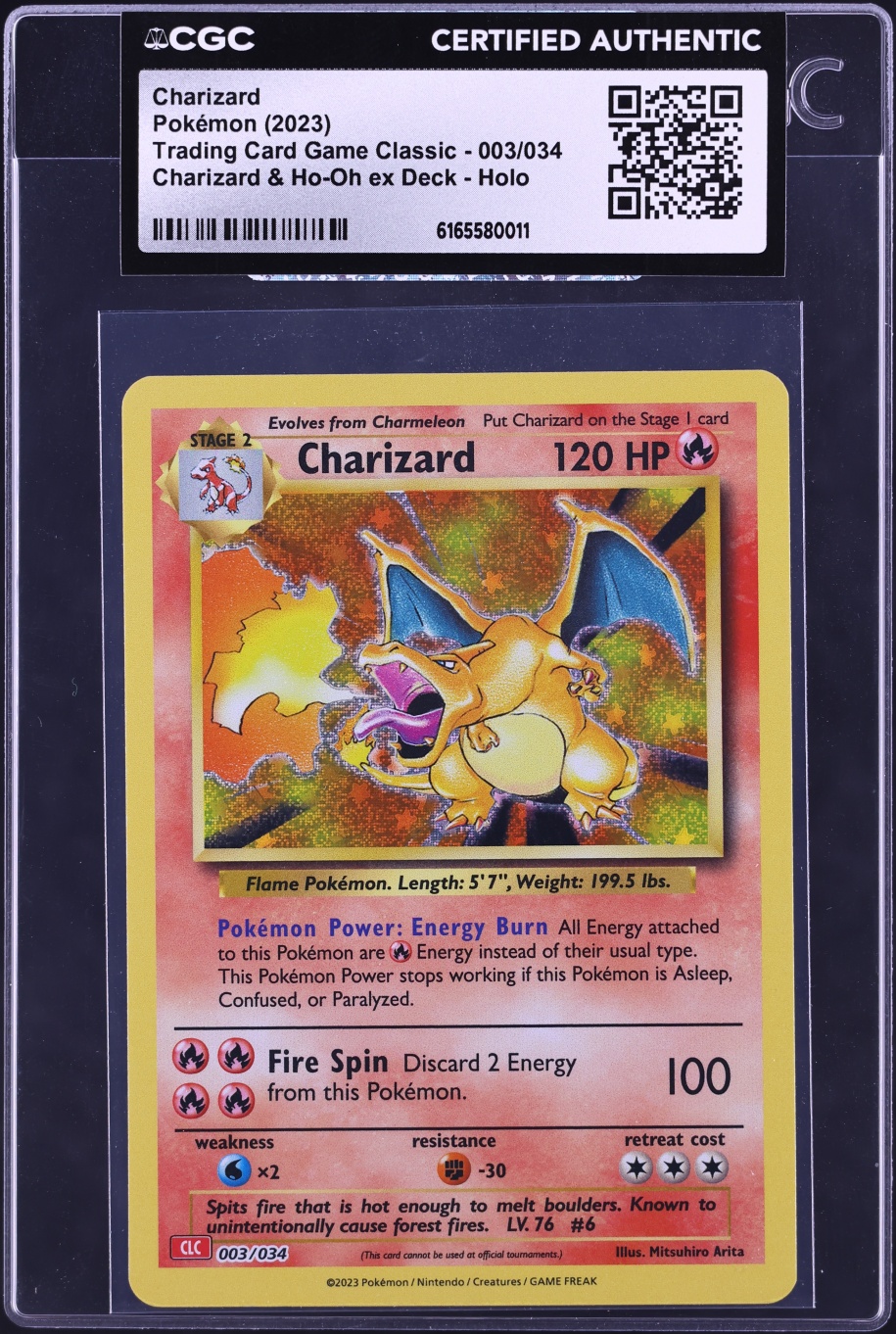 2023 Pokemon SV TCG Classic Collection Ho-Oh ex Deck Holo Charizard #3 CGC AUTH