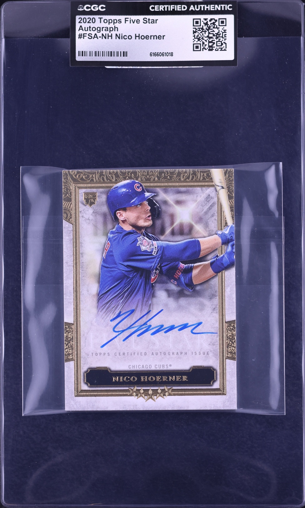 2020 Topps Five Star Nico Hoerner ROOKIE AUTO #FSA-NH CGC AUTH