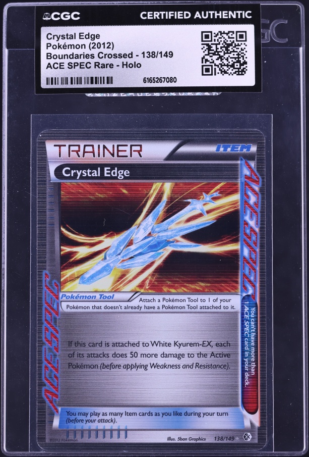 2012 Pokemon Black & White Boundaries Crossed Ace Spec Crystal Edge #138 CGC AUTH