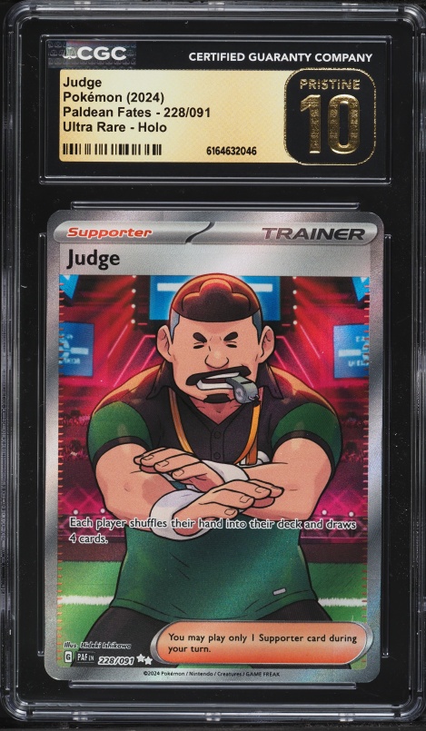 2024 Pokemon Scarlet & Violet Paldean Fates Full Art Judge #228 CGC 10 PRISTINE