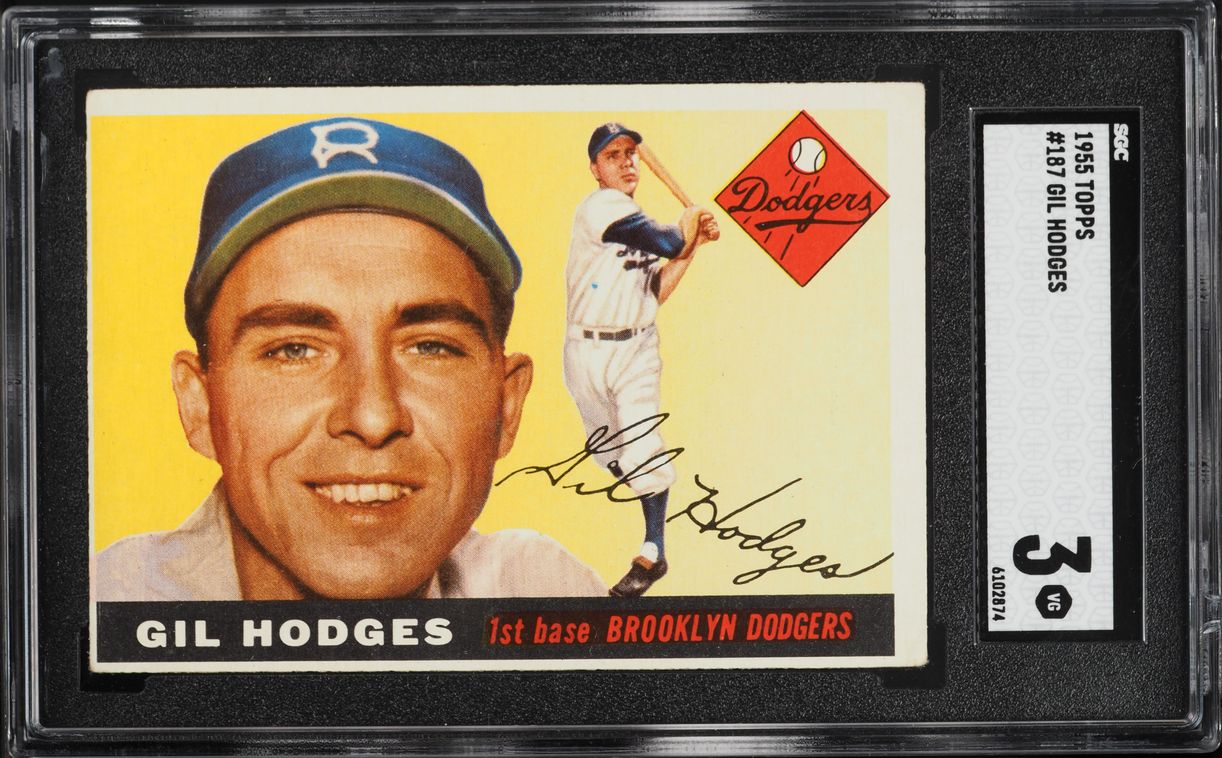 1955 Topps Gil Hodges #187 SGC 3 VG