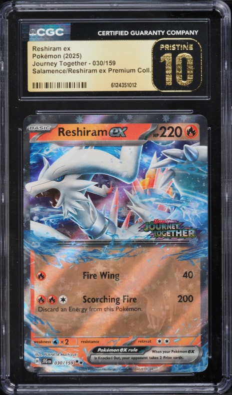 2025 Pokemon SV Journey Together Salamence Premium Holo Reshiram ex #30 CGC 10 PRISTINE