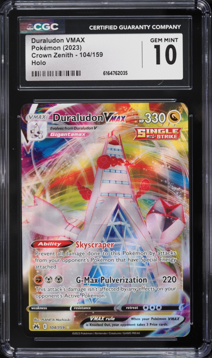 2023 Pokemon Sword & Shield Crown Zenith Duraludon VMAX #104 CGC 10 GEM MINT