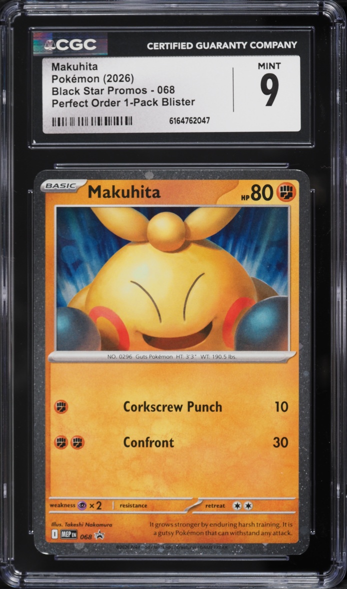2026 Pokemon Mega Evolution Promo 1 Pack Blister Makuhita #068 CGC 9 MINT