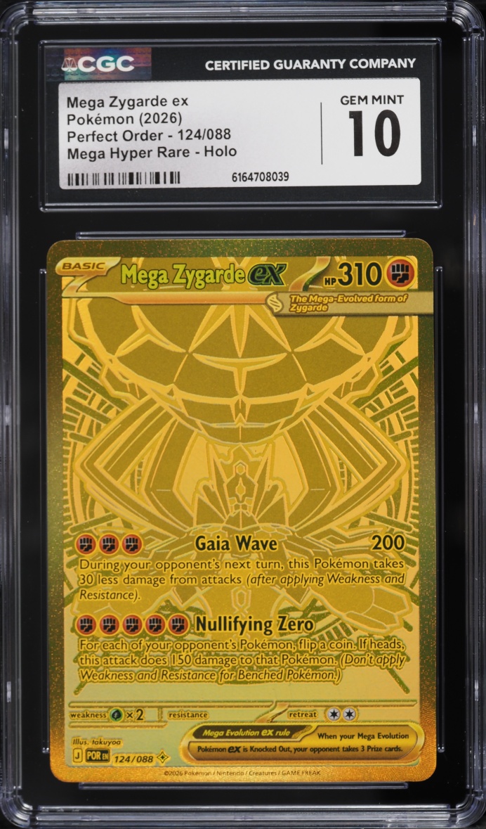 2026 Pokemon Mega Evolution Perfect Order MHR Mega Zygarde ex #124 CGC 10 GEM MINT