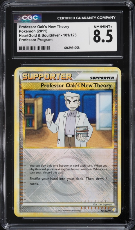2011 Pokemon HeartGold & SoulSilver Professor Oak's New Theory #101 CGC 8.5 NM-MT+