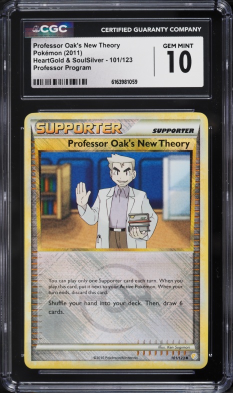 2011 Pokemon HeartGold & SoulSilver Professor Oak's New Theory #101 CGC 10 GEM MINT