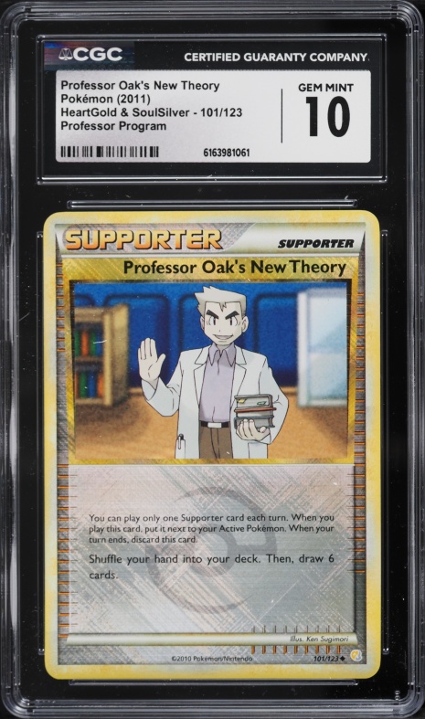 2011 Pokemon HeartGold & SoulSilver Program Professor Oak's New Theory #101 CGC 10 GEM MINT