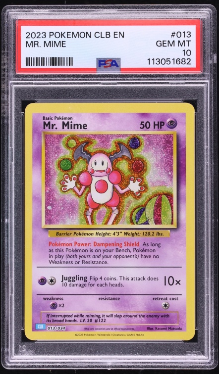 2023 Pokemon Sword & Shield TCG Classic Collection Mr. Mime #13 PSA 10 GEM MINT