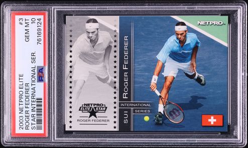 2003 Netpro Elite Glossy Roger Federer ROOKIE /100 #G3 PSA 10 GEM