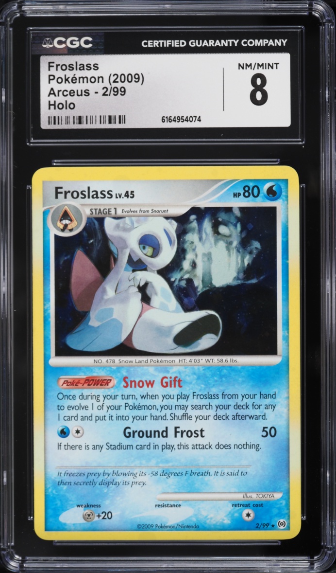 2009 Pokemon Platinum Arceus Holo Froslass #2 CGC 8 NM-MT