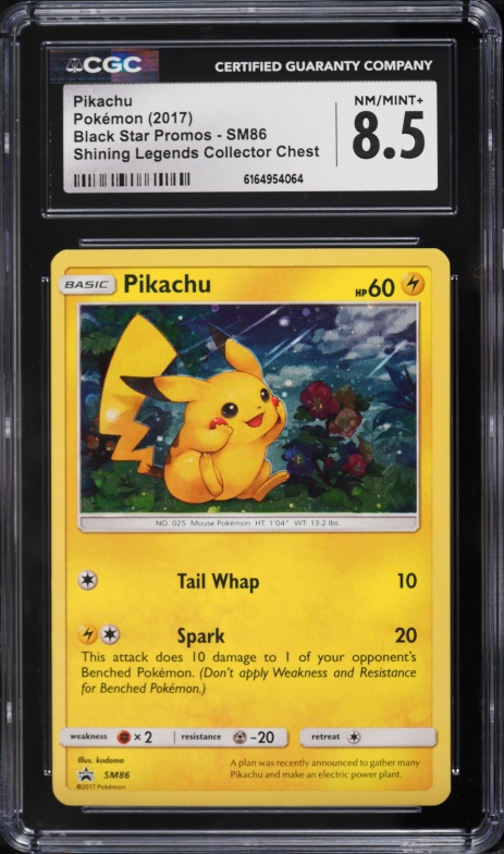 2017 Pokemon Japanese SM Promo Special Set Holo Pikachu #44 PSA 8