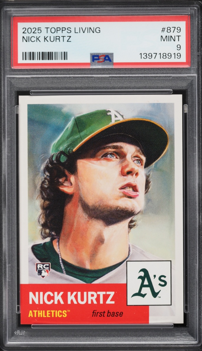 2025 Topps Living Nick Kurtz ROOKIE #879 PSA 9 MINT