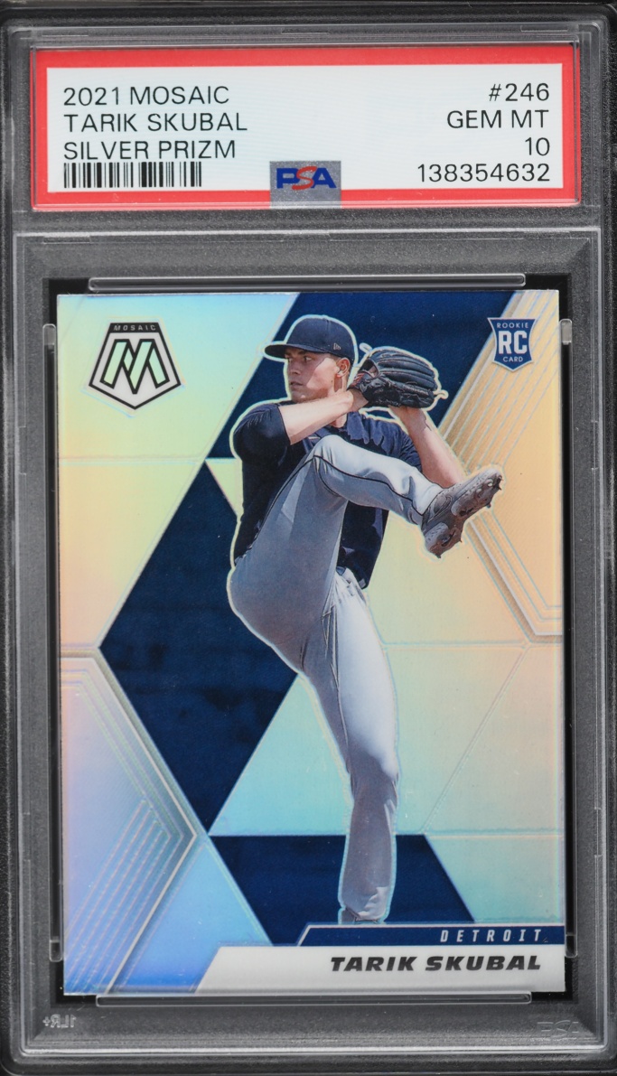 2021 Panini Mosaic Silver Prizm Tarik Skubal ROOKIE #246 PSA 10 GEM MINT