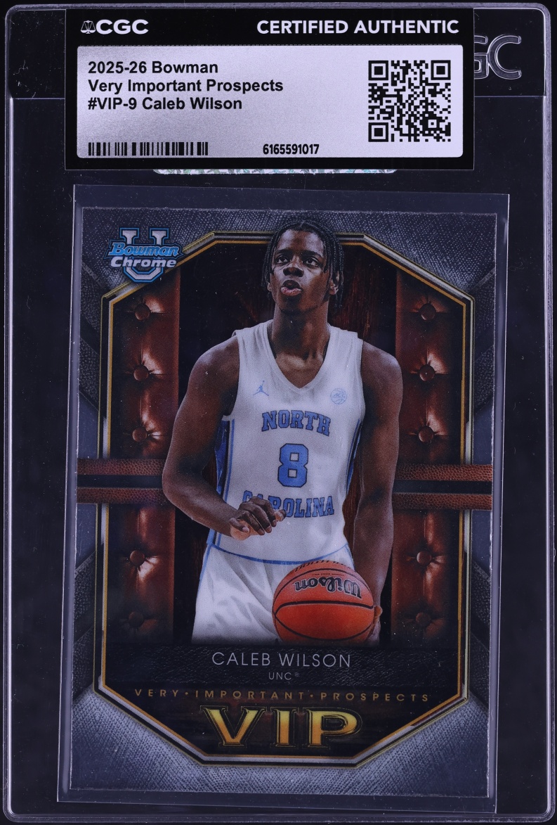2025 Bowman Chrome U Very Important Caleb Wilson ROOKIE #VIP-9 CGC AUTH