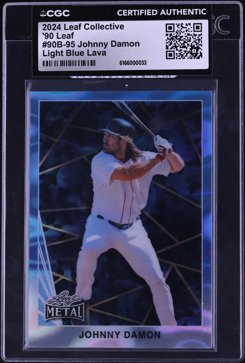 2024 Leaf Collective '90 Light Blue Lava Johnny Damon 1/1 #90B-95 CGC AUTH