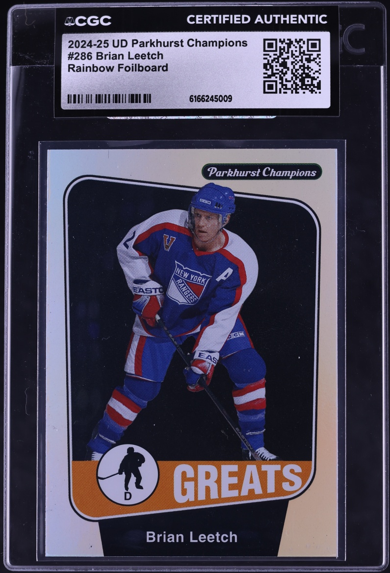 2024 Upper Deck Parkhurst Champions Rainbow Foilboard Brian Leetch #286 CGC AUTH